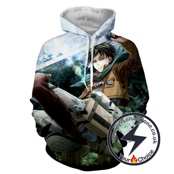 Attack On Titan - Levi Ackerman 3D - Attack On Titan Hoodies